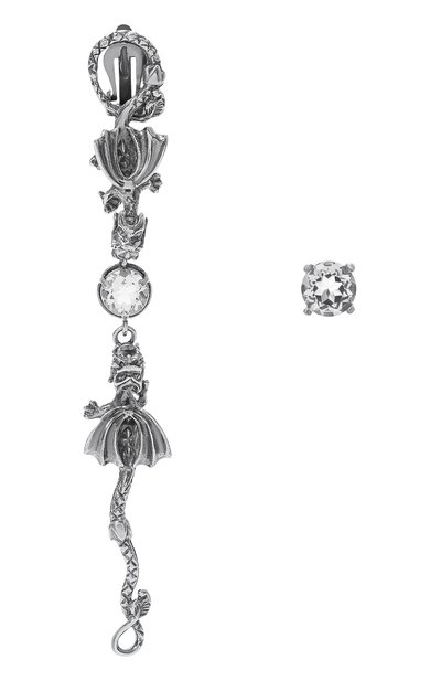 Женский комплект из клипсы и моносерьги дракон MIDGARD PARIS, арт. 5556