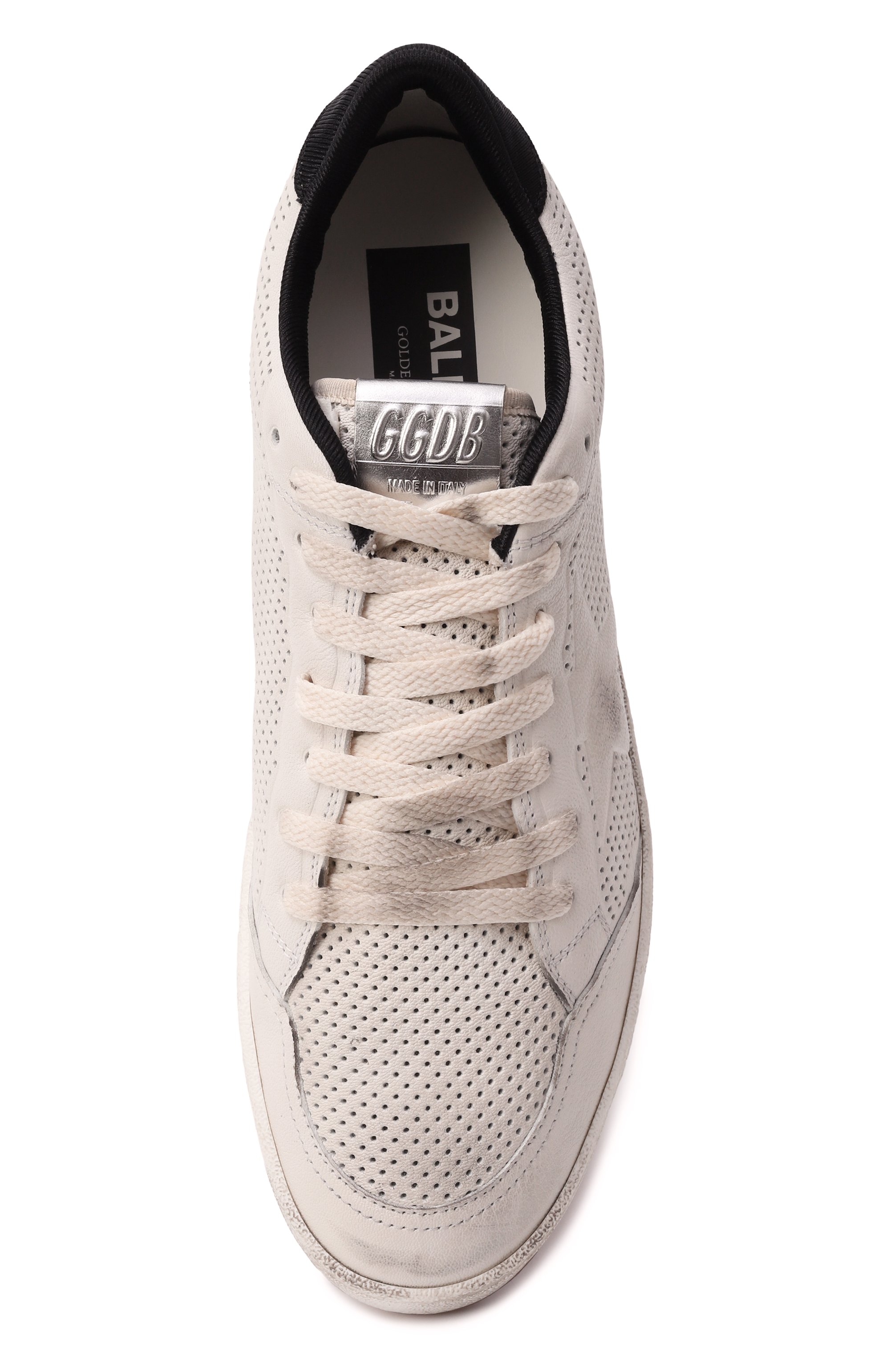 Кожаные кеды ball star GOLDEN GOOSE DELUXE BRAND белого цвета по цене 77050 руб., арт. GMF00717.F006013, фото 6 Кожаные кеды ball star GOLDEN GOOSE DELUXE BRAND, арт. GMF00717.F006013, фото 6