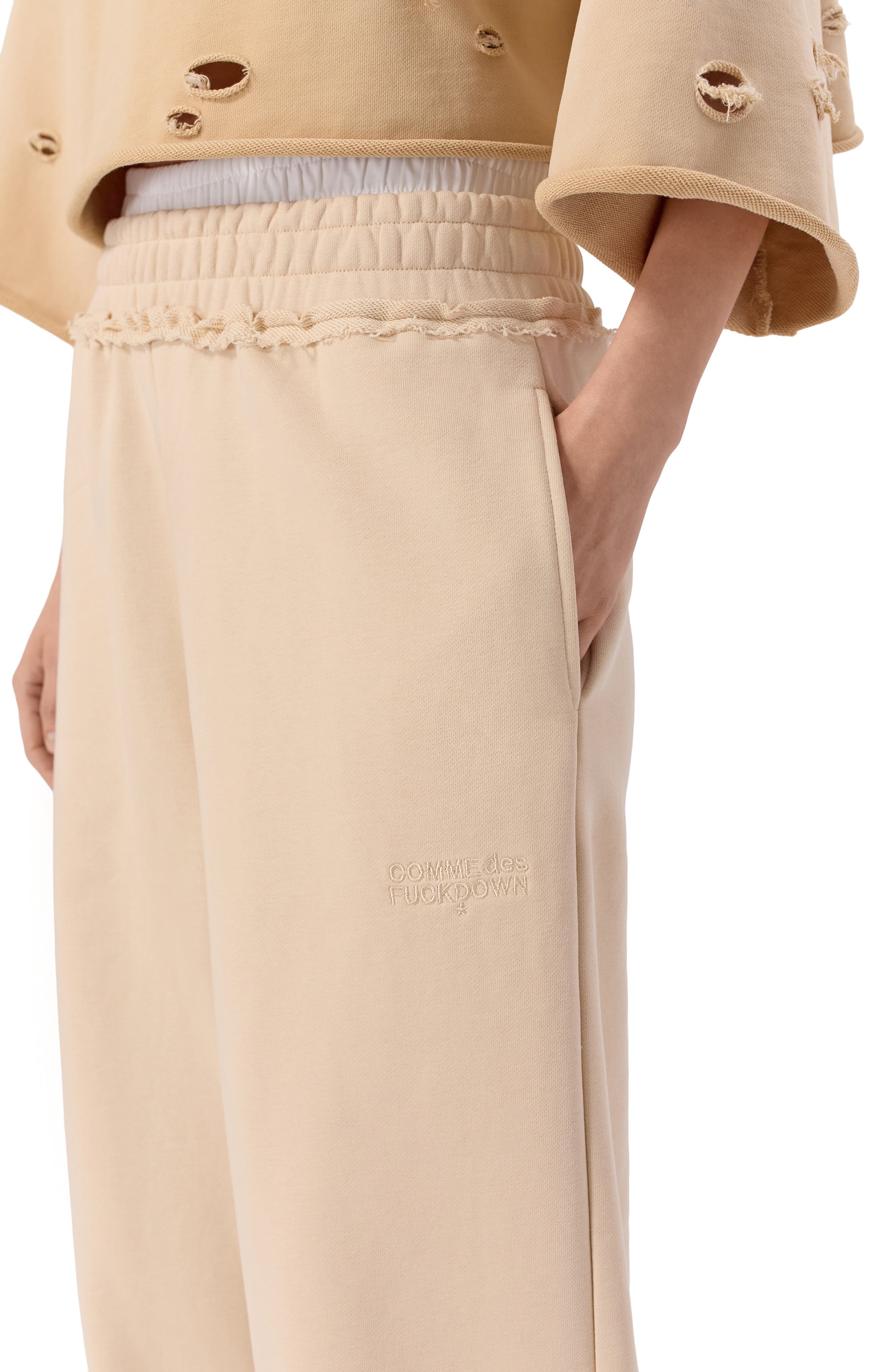 Хлопковые брюки COMME DES FUCKDOWN, арт. CFABW01591, фото 5