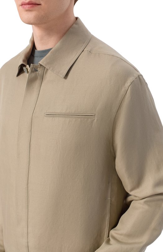 Куртка-рубашка изо льна и шелка MVST M26.2PM.B011/F123 LIN0 SETA Зелёный  M26.2PM.B011/F123 LIN0 SETA Фото 5
