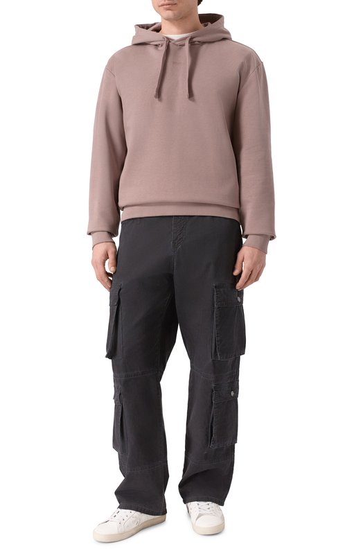 Хлопковое худи HUGO 50486478 Розовый  50486478 Фото 2