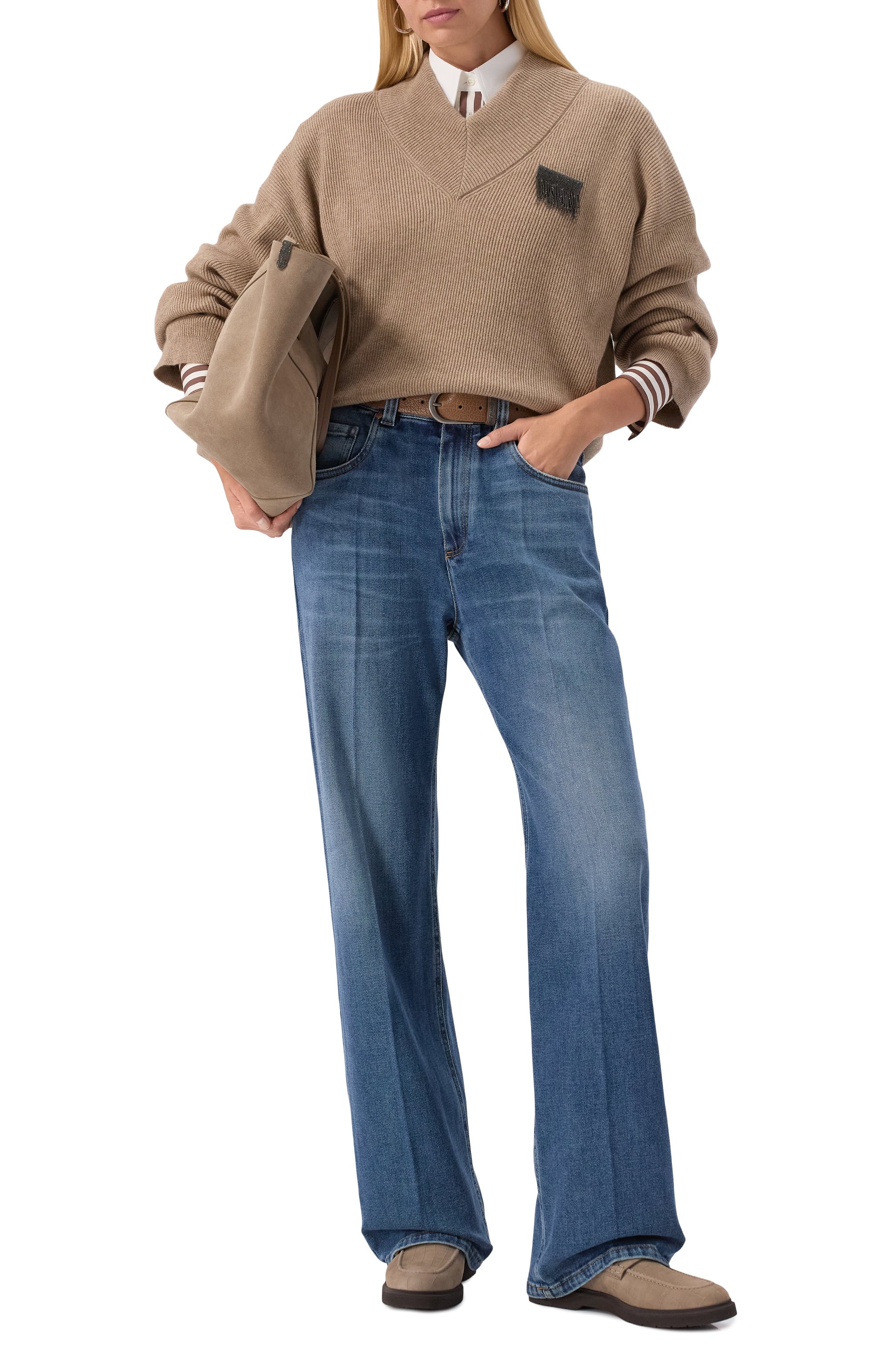 Кашемировый пуловер BRUNELLO CUCINELLI, арт. M12216302P, фото 2