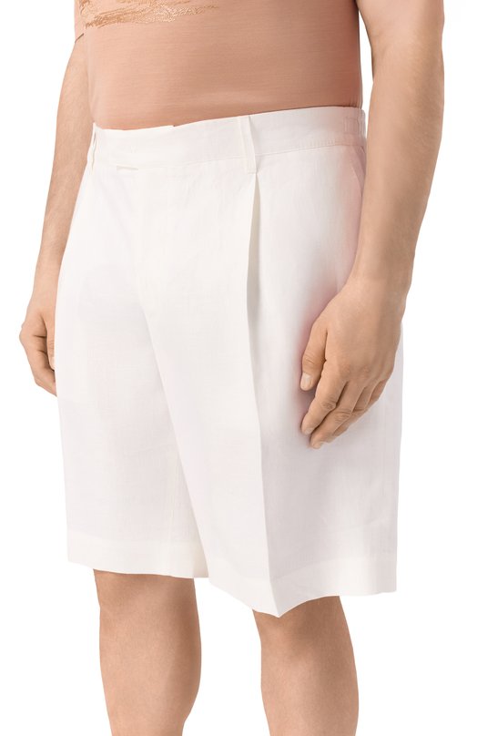 Льняные шорты Cortigiani 4AP662 Кремовый  4AP662 Фото 3