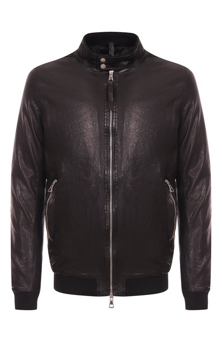 Мужская кожаный бомбер NEVER ENOUGH, арт. MJL005