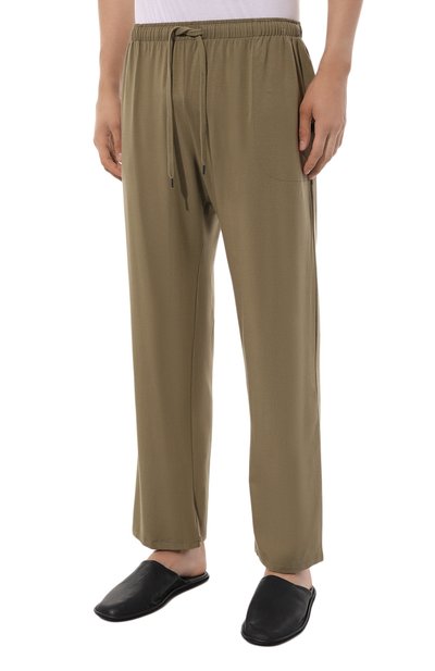Домашние брюки DEREK ROSE хаки цвета по цене 22600 руб., арт. 3558, фото 3 Домашние брюки DEREK ROSE, арт. 3558, фото 3