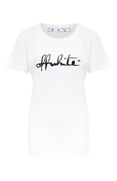 Женская хлопковая футболка OFF-WHITE, арт. 0WAA049E20JER0070110