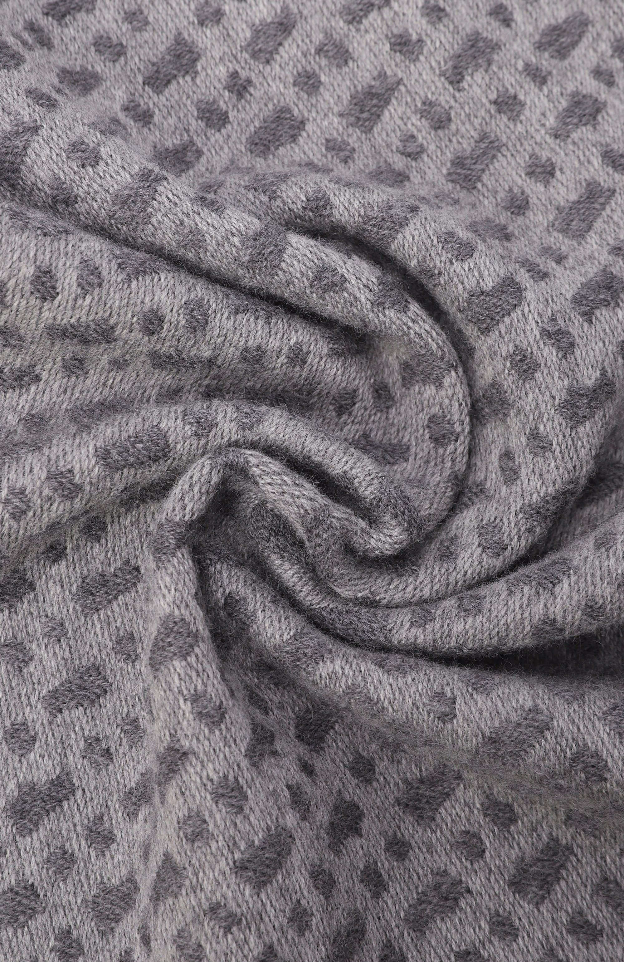 Шерстяной шарф BOSS серого цвета по цене 13600 руб., арт. 50549851, фото 3 Шерстяной шарф BOSS, арт. 50549851, фото 3