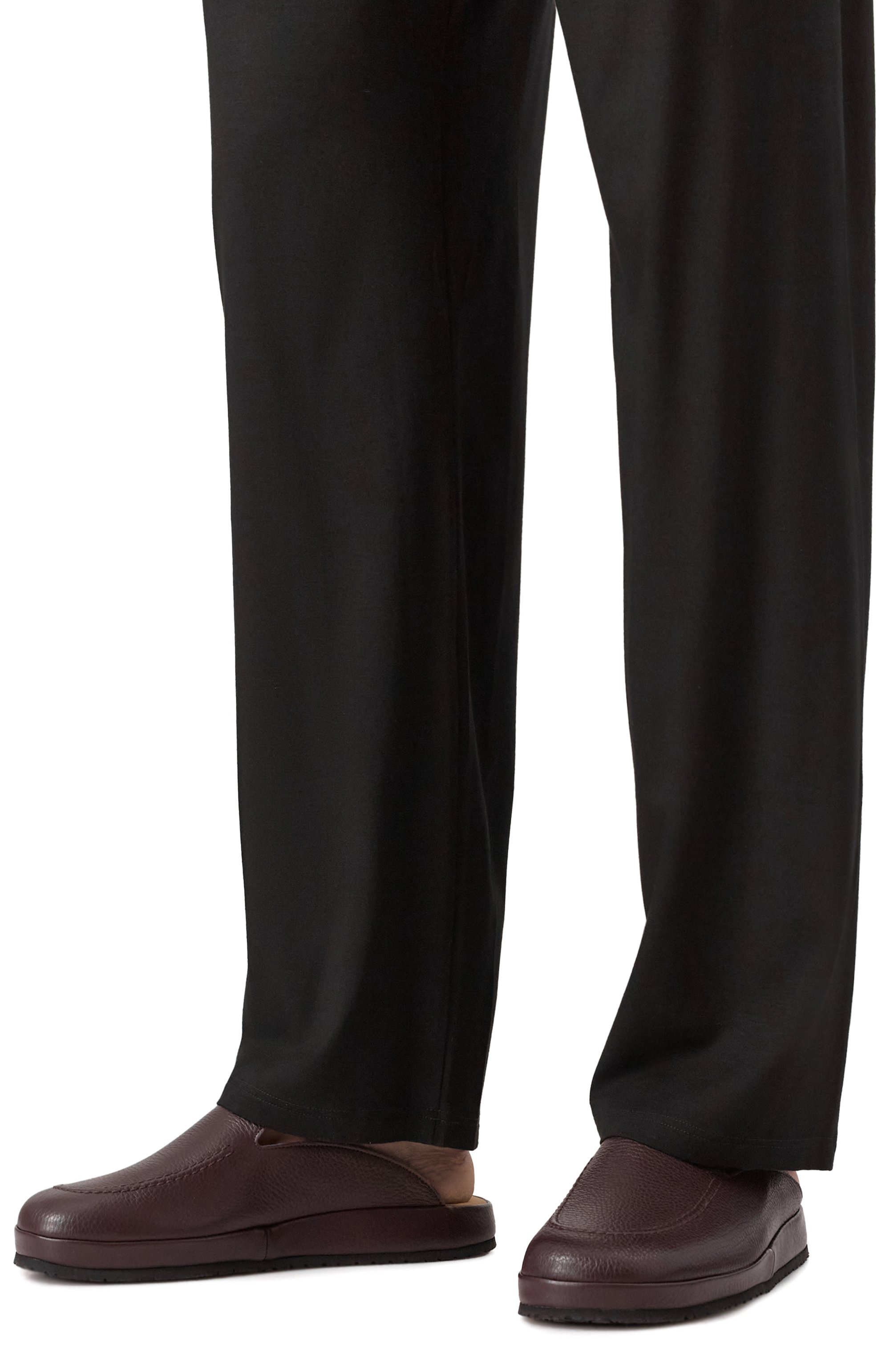 Кожаные домашние туфли FARFALLA темно-коричневого цвета по цене 48400 руб., арт. F5AD/DEER, фото 3 Кожаные домашние туфли FARFALLA, арт. F5AD/DEER, фото 3