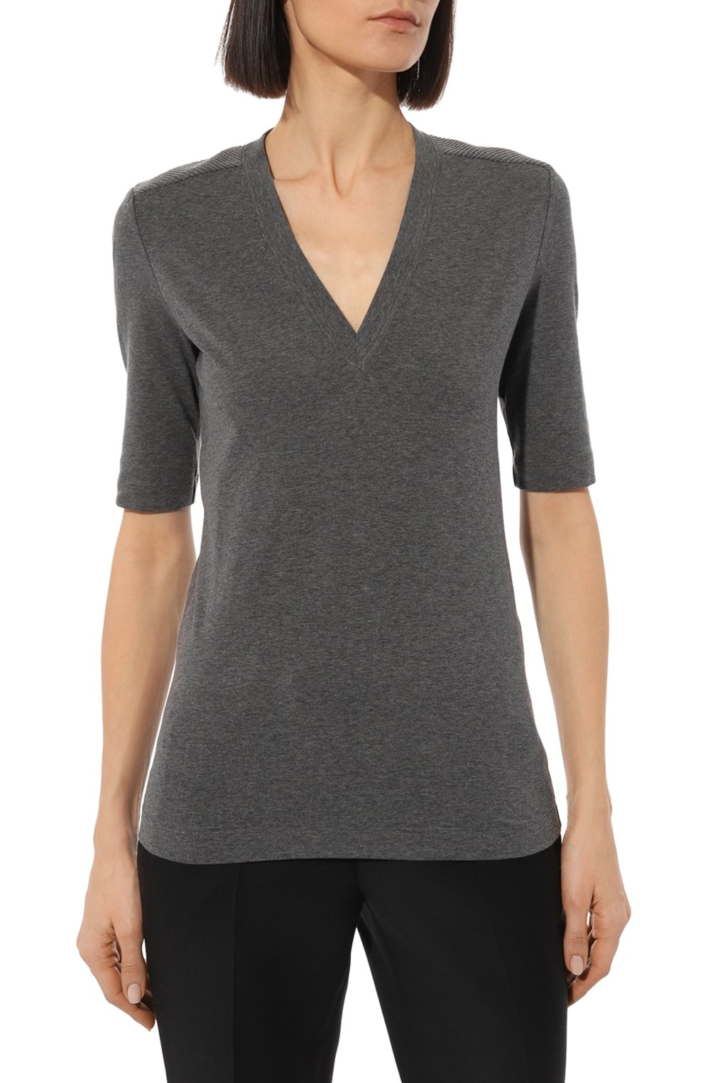 Хлопковая футболка BRUNELLO CUCINELLI, арт. M0T18B1026, фото 3