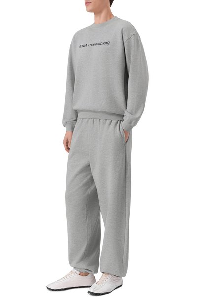 Хлопковый свитшот ГОША РУБЧИНСКИЙ, арт. SW_0104_GREY_MELANGE, фото 2