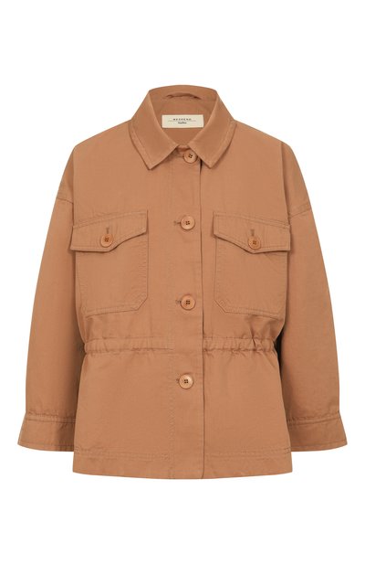 Женская куртка из хлопка и льна WEEKEND MAX MARA, арт. EGER