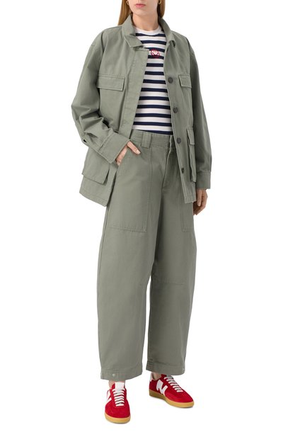 Хлопковые брюки CLOSED хаки цвета по цене 37800 руб., арт. C22734-61H-20, фото 2 Хлопковые брюки CLOSED, арт. C22734-61H-20, фото 2