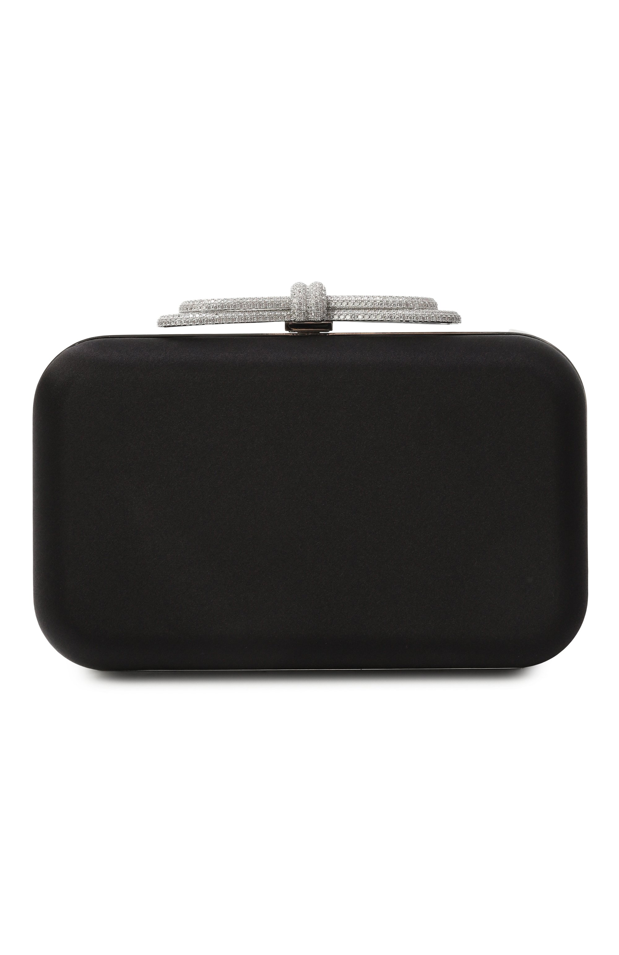 Клатч double bow small MACH & MACH черного цвета по цене 138500 руб., арт. MMCB-BG0002-CRP-BLK, фото 6 Клатч double bow small MACH & MACH, арт. MMCB-BG0002-CRP-BLK, фото 6