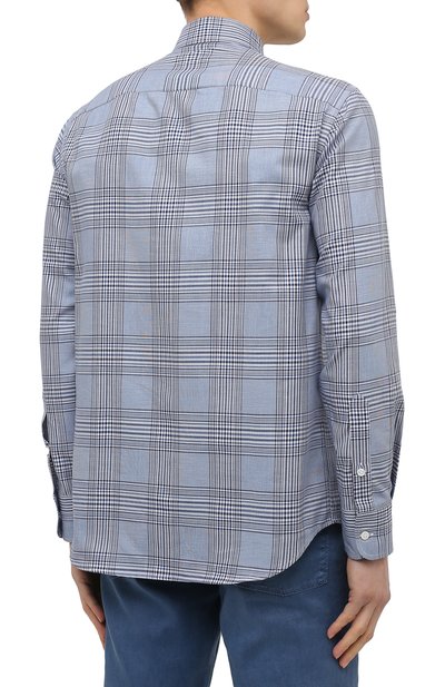 Хлопковая рубашка BRIONI голубого цвета по цене 59350 руб., арт. SCAY0L/P0022, фото 4 Хлопковая рубашка BRIONI, арт. SCAY0L/P0022, фото 4