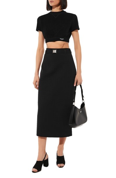 Замшевые босоножки PRADA, арт. 1X677L-008-F0002-085, фото 2