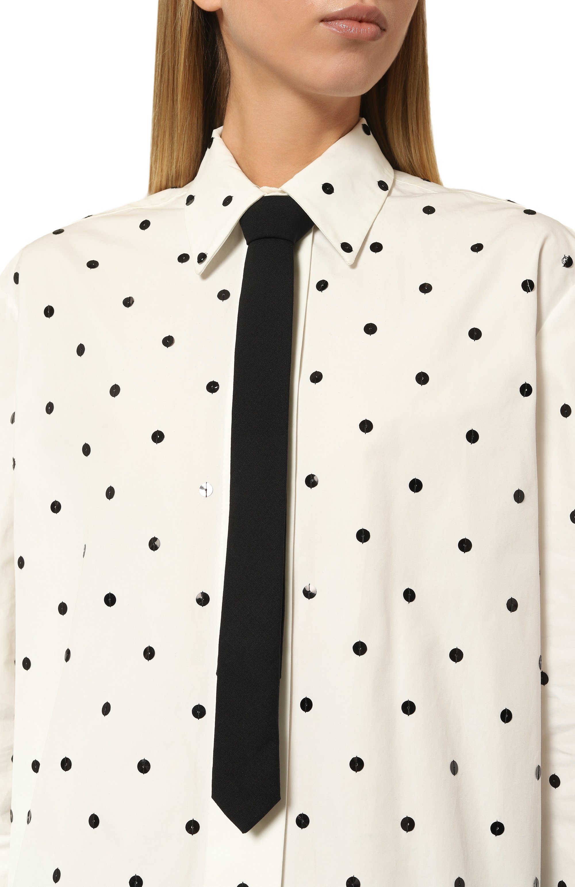 Шерстяной галстук LORENA ANTONIAZZI черного цвета по цене 36800 руб., арт. I2406CR01A/3180, фото 2 Шерстяной галстук LORENA ANTONIAZZI, арт. I2406CR01A/3180, фото 2