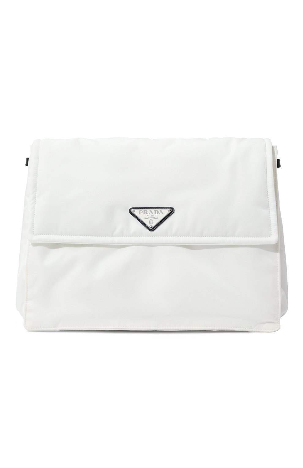 Сумка re-nylon PRADA черно-белого цвета по цене 250000 руб., арт. 1BD256-RDLN-F0964-OOB, фото 1 Сумка re-nylon PRADA, арт. 1BD256-RDLN-F0964-OOB, фото 1
