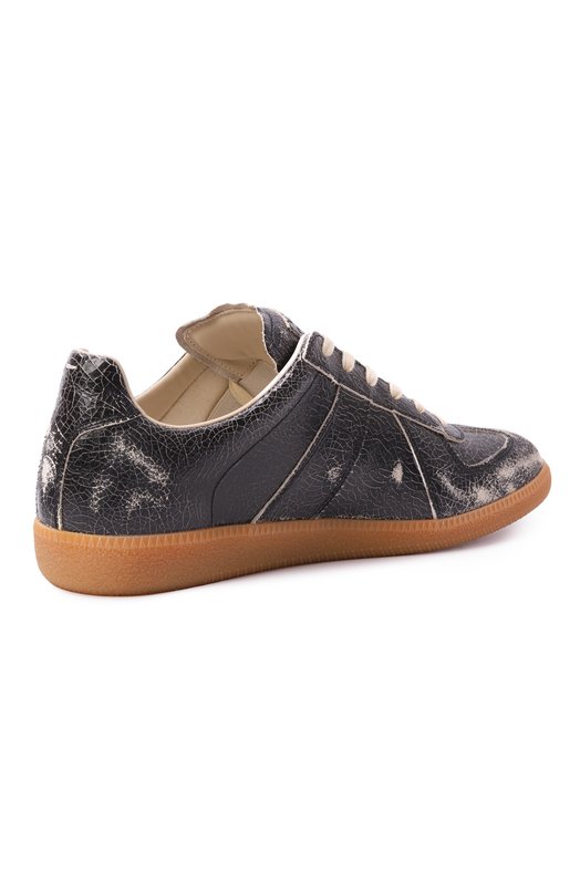 Кожаные кеды Replica Maison Margiela S57WS0517/P7424 Чёрный  S57WS0517/P7424 Фото 5