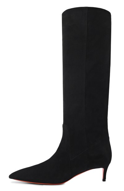 Замшевые сапоги SANTONI черного цвета по цене 185000 руб., арт. WSLG72436HI2SAEA, фото 4 Замшевые сапоги SANTONI, арт. WSLG72436HI2SAEA, фото 4