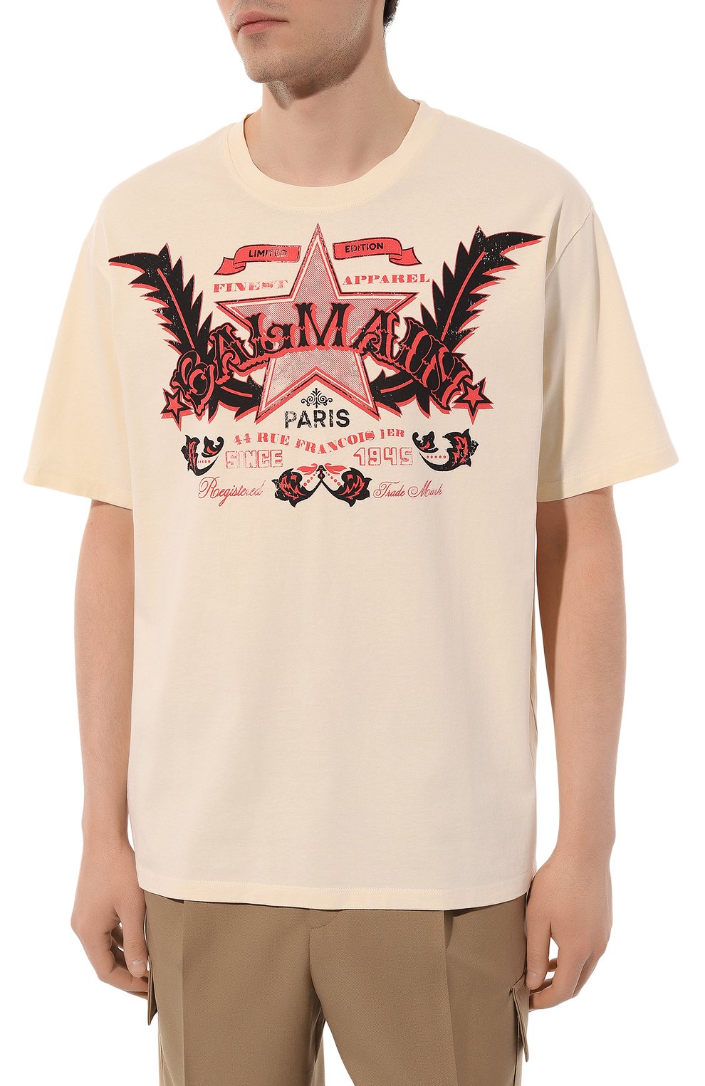 Хлопковая футболка BALMAIN, арт. CH1EG000/GD28, фото 3