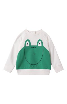 Детский хлопковый свитшот STELLA MCCARTNEY молочного цвета, арт. TW4560 | Фото 1 (Материал сплава: Проставлено; Нос: Не проставлено; Кросс-КТ НВ: Свитшоты; Материал внешний: Хлопок; Ростовка одежда: 6 мес | 68 см, 18 мес | 86 см, 9 мес | 74 см, 3 мес | 62 см, 12 мес | 80 см)