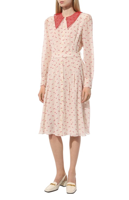 Шелковое платье Ulyana Sergeenko ABM009FW23P 2459т23 Кремовый  ABM009FW23P 2459т23 Фото 3