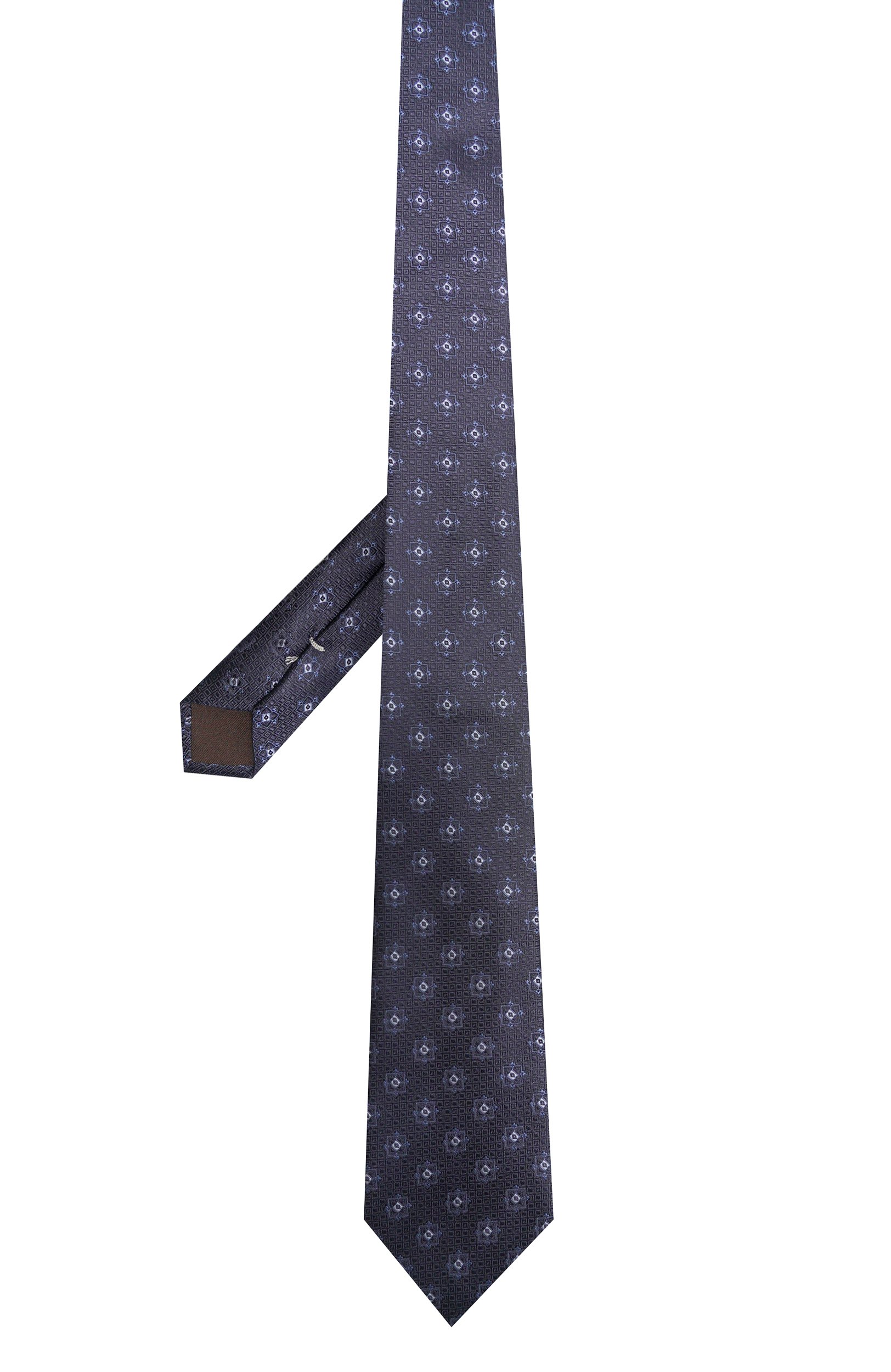 Шелковый галстук CANALI темно-синего цвета по цене 21450 руб., арт. 18/HJ04720, фото 3 Шелковый галстук CANALI, арт. 18/HJ04720, фото 3
