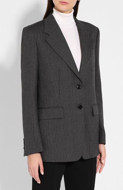 Шерстяной жакет DRIES VAN NOTEN серого цвета по цене 78850 руб., арт. 192-10404-8182, фото 3 Шерстяной жакет DRIES VAN NOTEN, арт. 192-10404-8182, фото 3