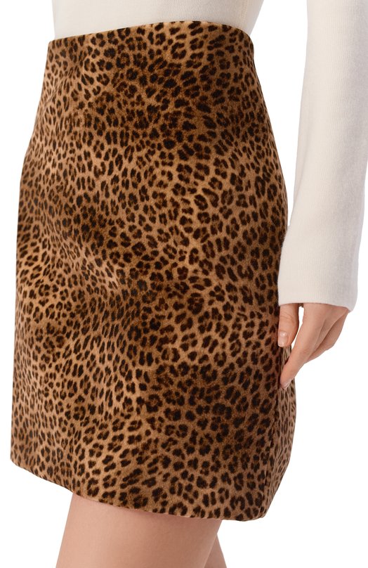 Бархатная юбка Weekend Max Mara WKDDISC0 Леопардовый  WKDDISC0 Фото 5