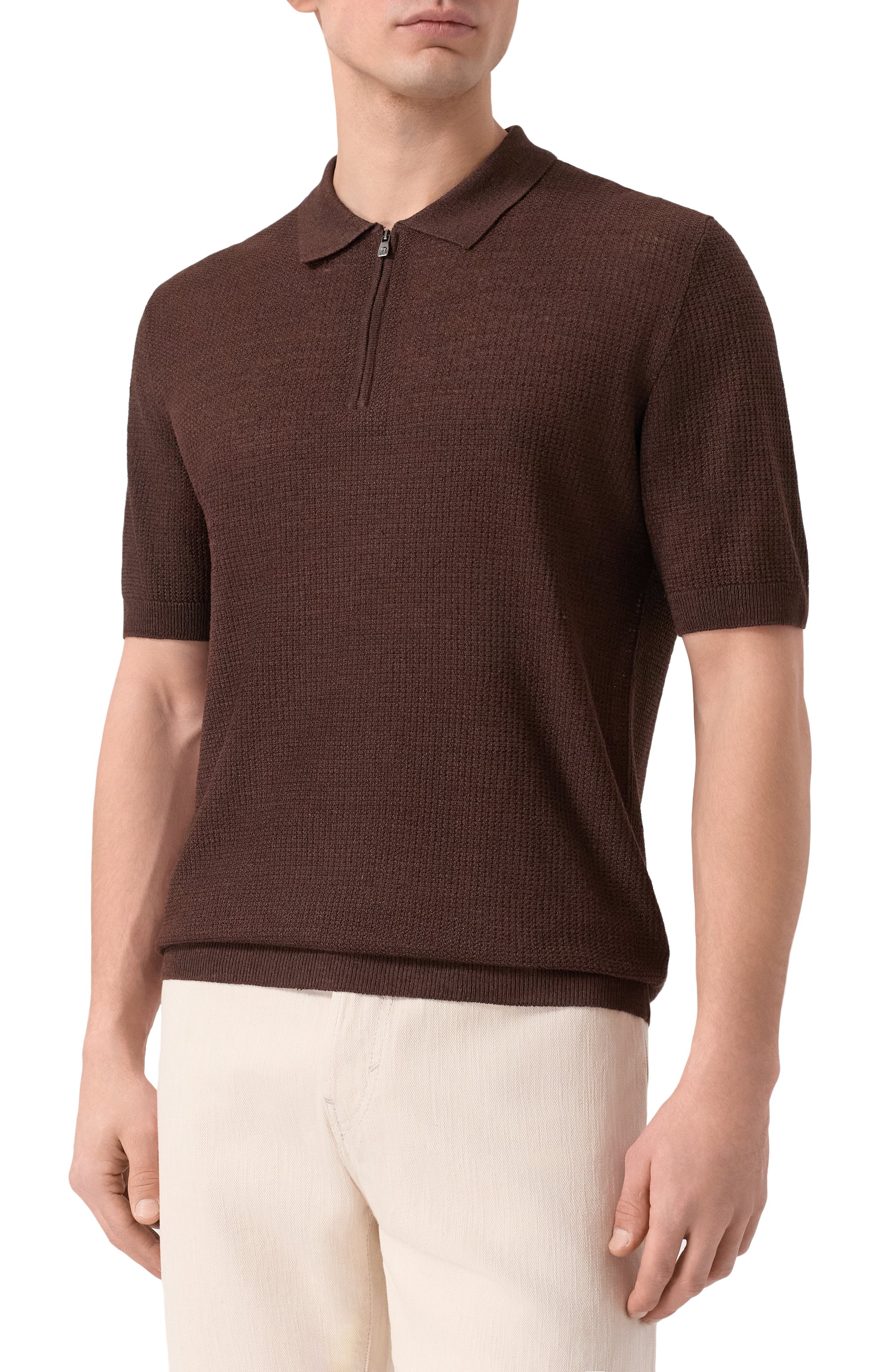 Поло изо льна и шелка CORNELIANI, арт. 27M566/2725134, фото 3