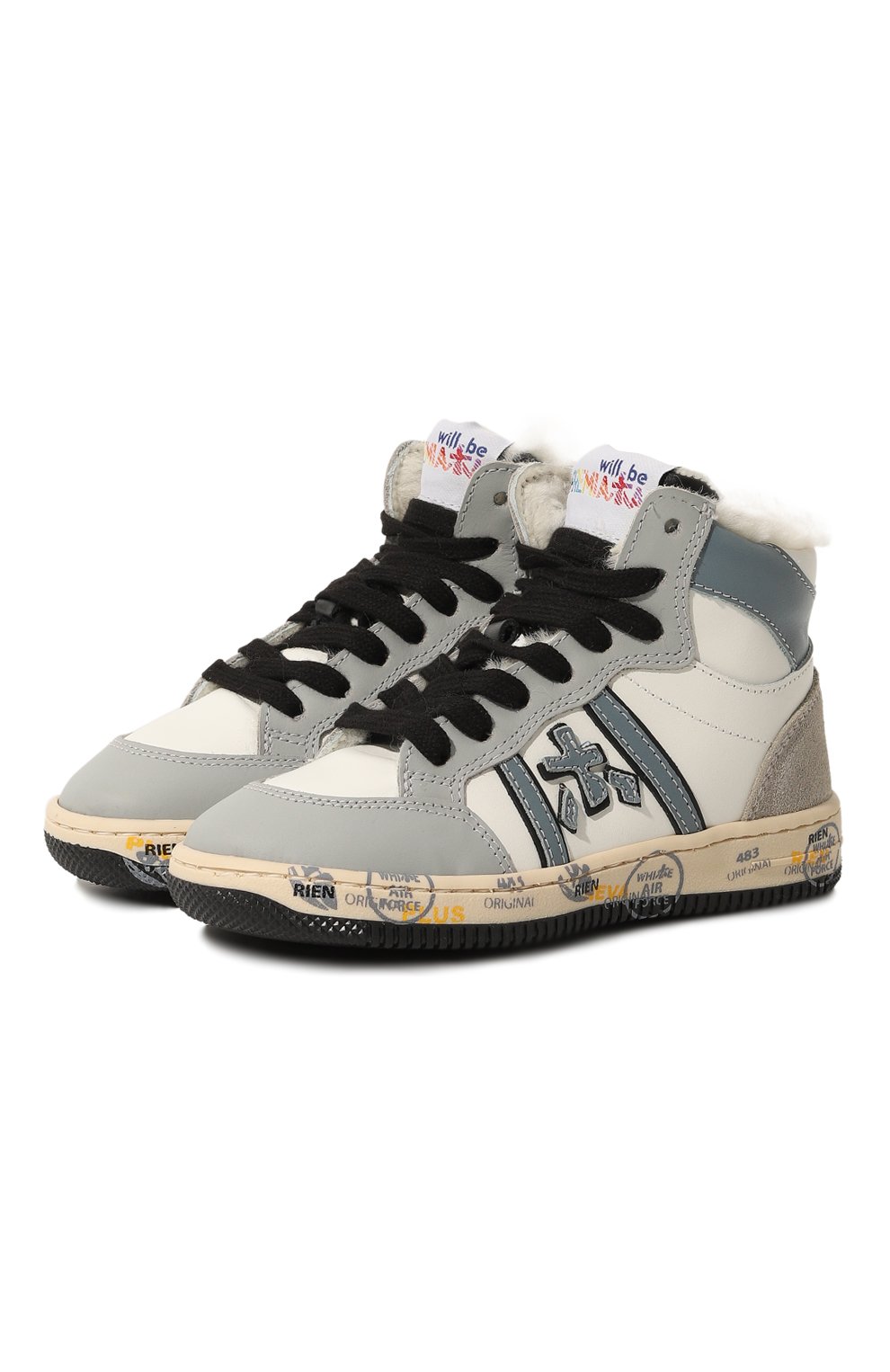 Кожаные кеды wally PREMIATA WILL BE, арт. 24M322410/WALLY HI M/27-35, фото 1