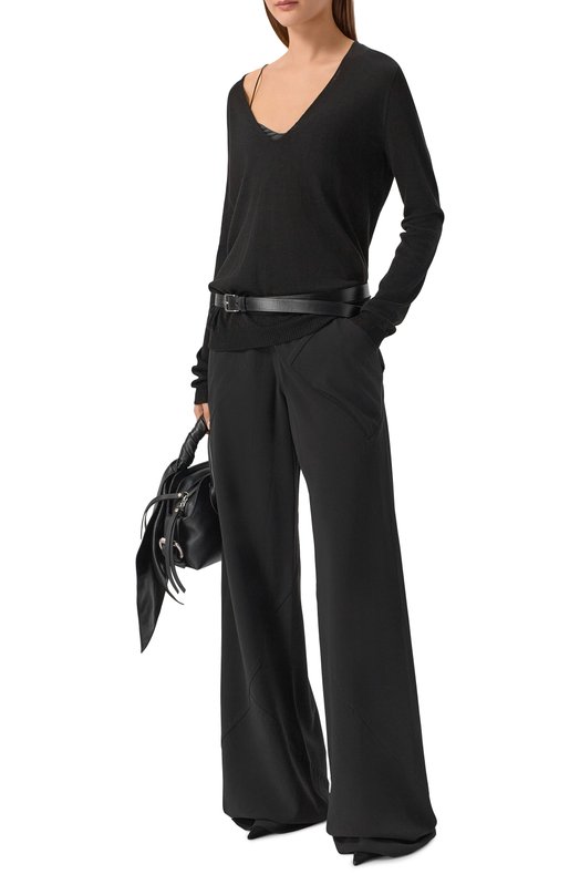 Шерстяной пуловер Rick Owens RP01F6623/M Чёрный  RP01F6623/M Фото 2