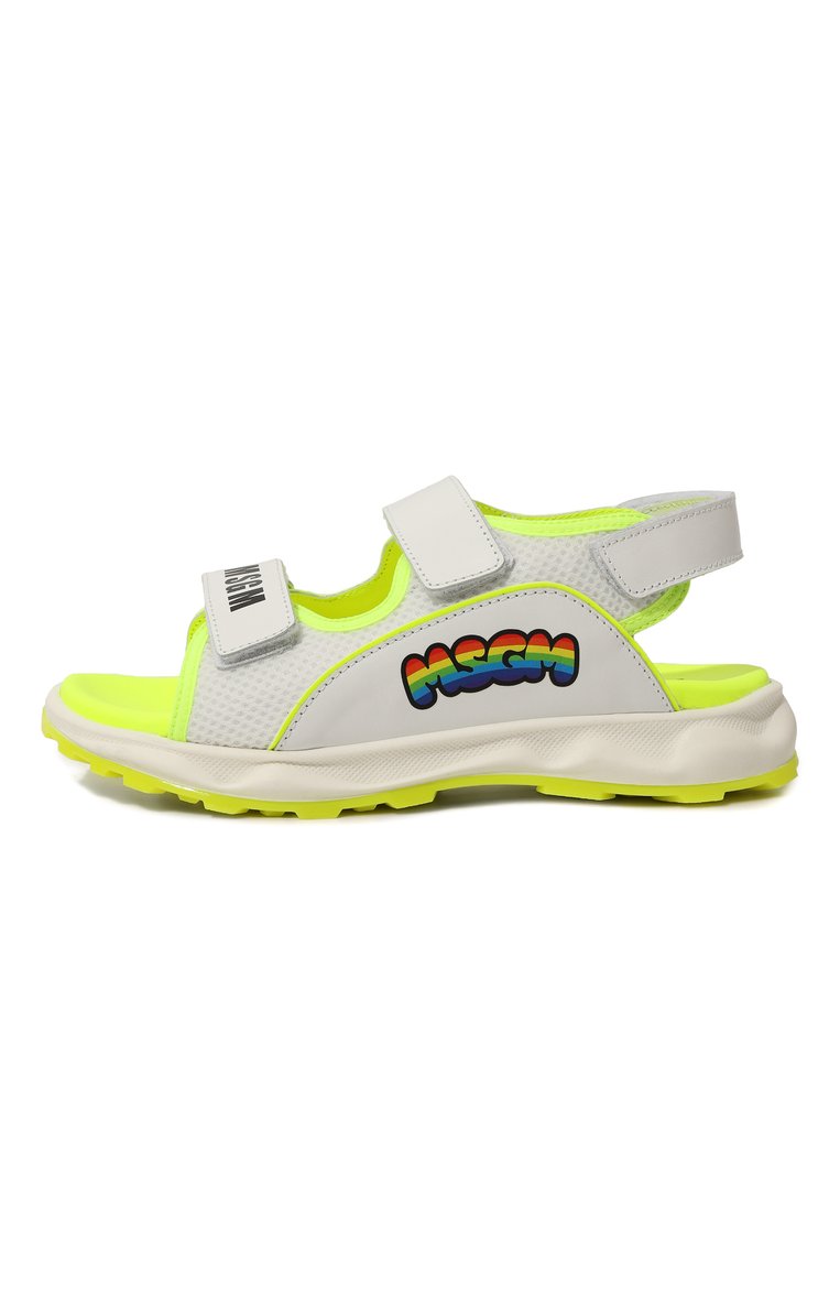 Детские сандалии MSGM KIDS белого цвета, арт. 76831/36-40 | Фото 2 (Материал внешний: Текстиль, Натуральная кожа; Материал внутренний: Натуральная кожа; Нос: Не проставлено; Автоматизация состава: Про�ставлено)