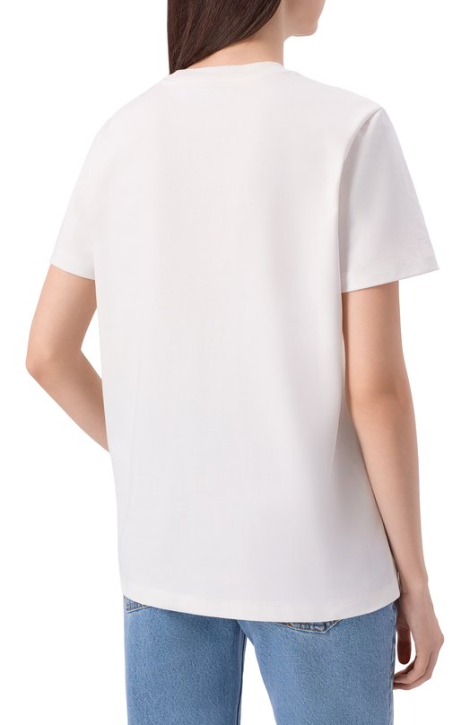 Хлопковая футболка Blumarine 2T125A Белый  2T125A Фото 4