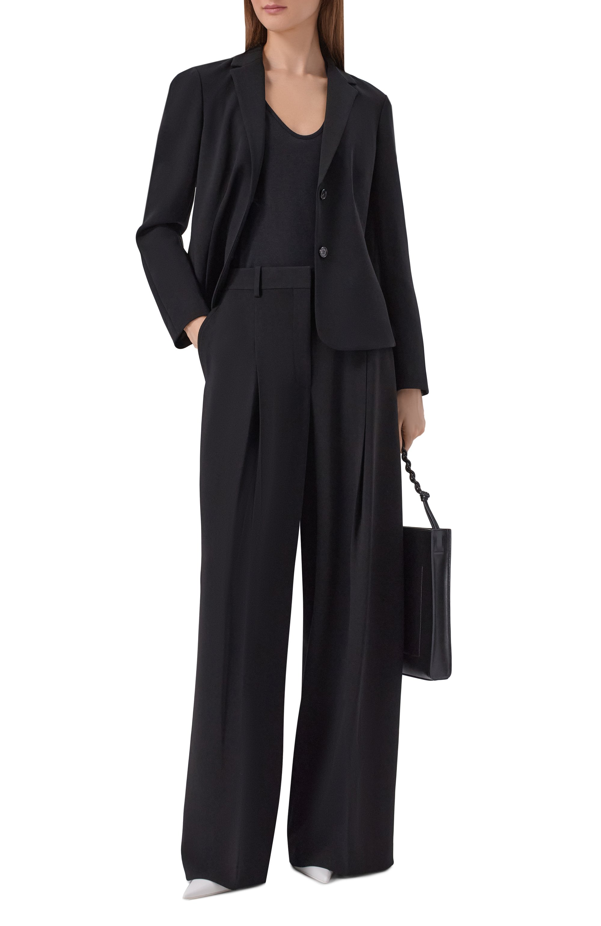 Брюки THEORY черного цвета по цене 55600 руб., арт. Q0109204, фото 2 Брюки THEORY, арт. Q0109204, фото 2