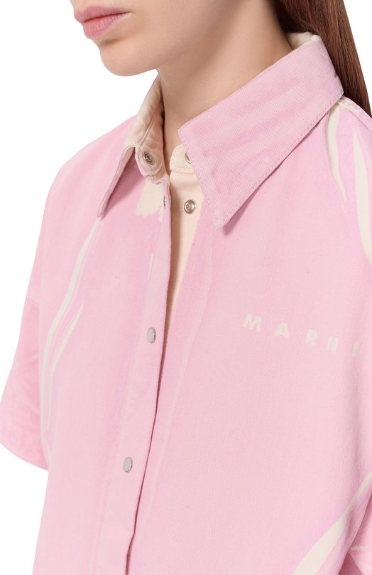 Джинсовая рубашка Marni CAJD0565A1/USCY64 Розовый  CAJD0565A1/USCY64 Фото 5