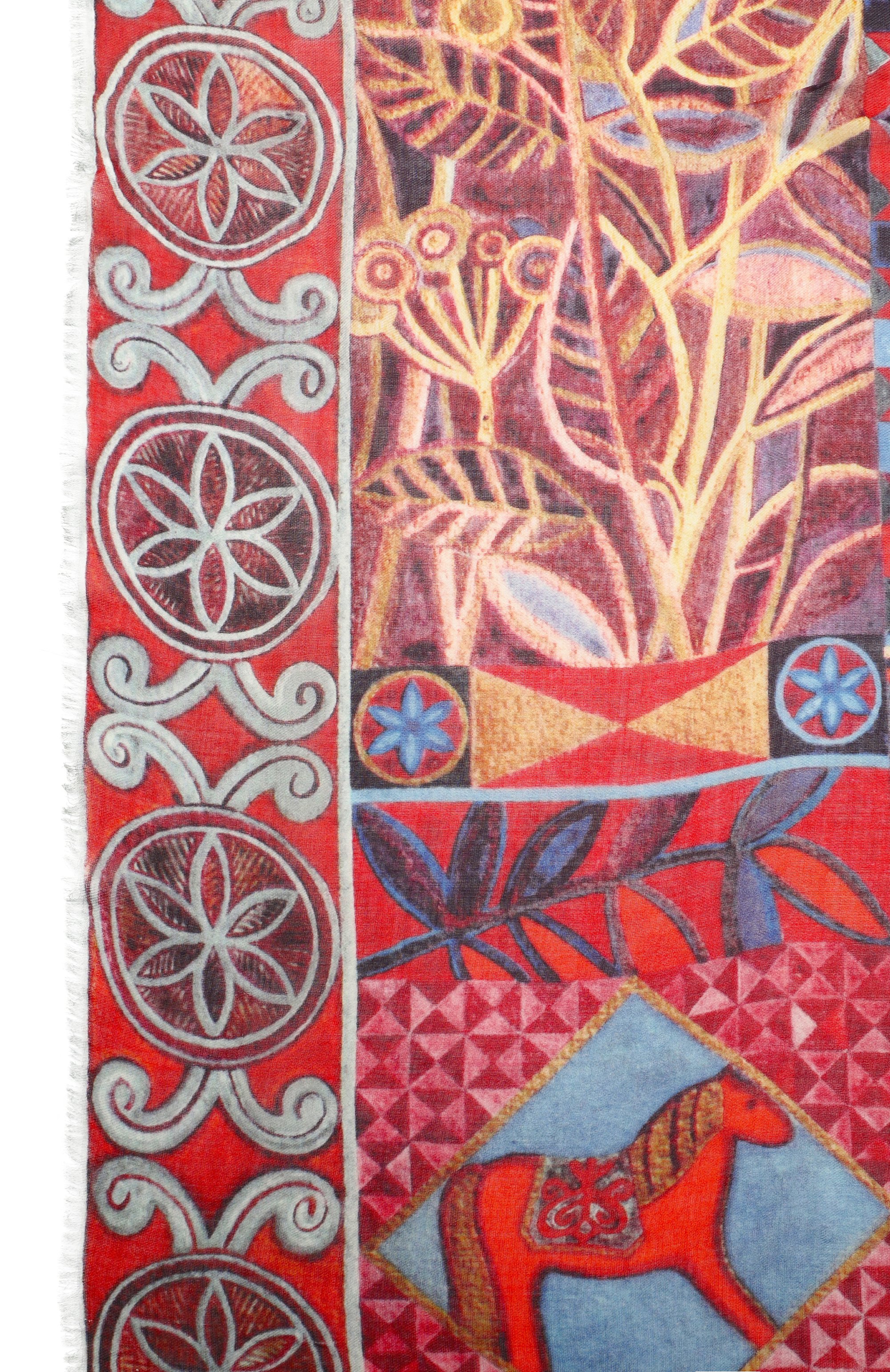 Шаль северное сияние из кашемира и шерсти GOURJI, арт. 91254055/5141114, фото 4