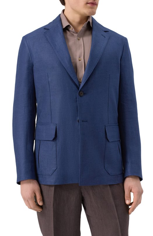 Льняной пиджак Corneliani 25X591-2514108 Синий  25X591-2514108 Фото 4