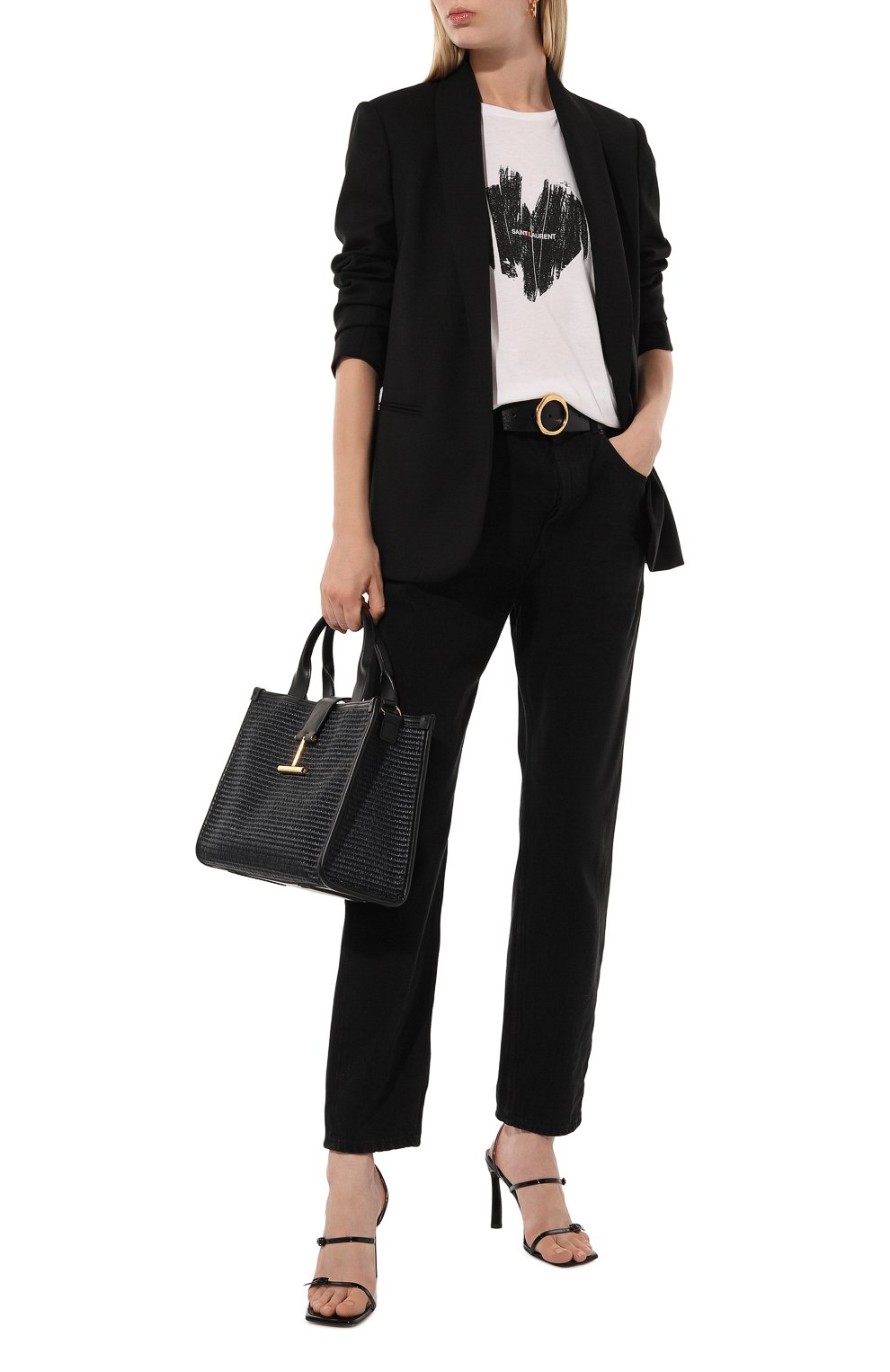 Хлопковая футболка SAINT LAURENT, арт. 615522/YBS02, фото 2