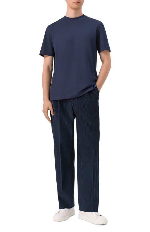 Хлопковая футболка Brioni UJSY0L/0D620 Синий  UJSY0L/0D620 Фото 2