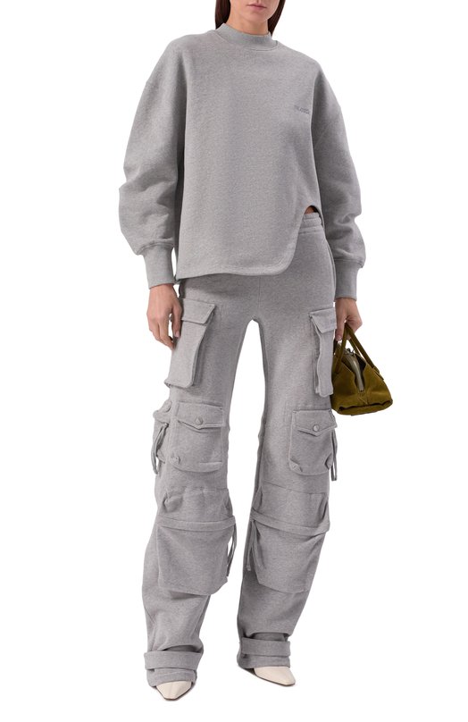 Хлопковый свитшот The Attico 260WCF00024/JJF003AA Серый  260WCF00024/JJF003AA Фото 2