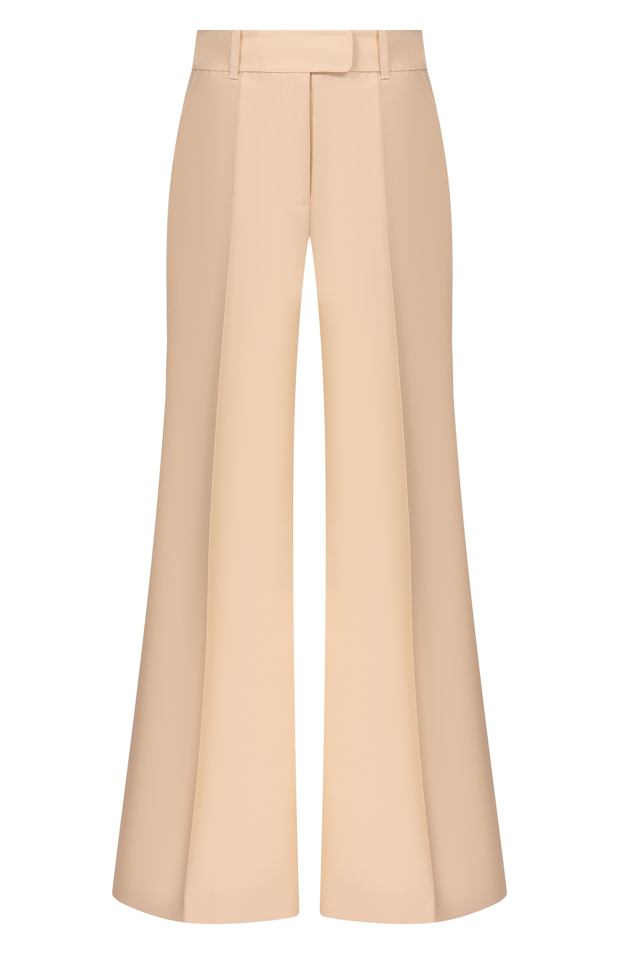 Брюки из шерсти и шелка ZIMMERMANN кремового цвета по цене 122500 руб., арт. 6490PS261, фото 1 Брюки из шерсти и шелка ZIMMERMANN, арт. 6490PS261, фото 1