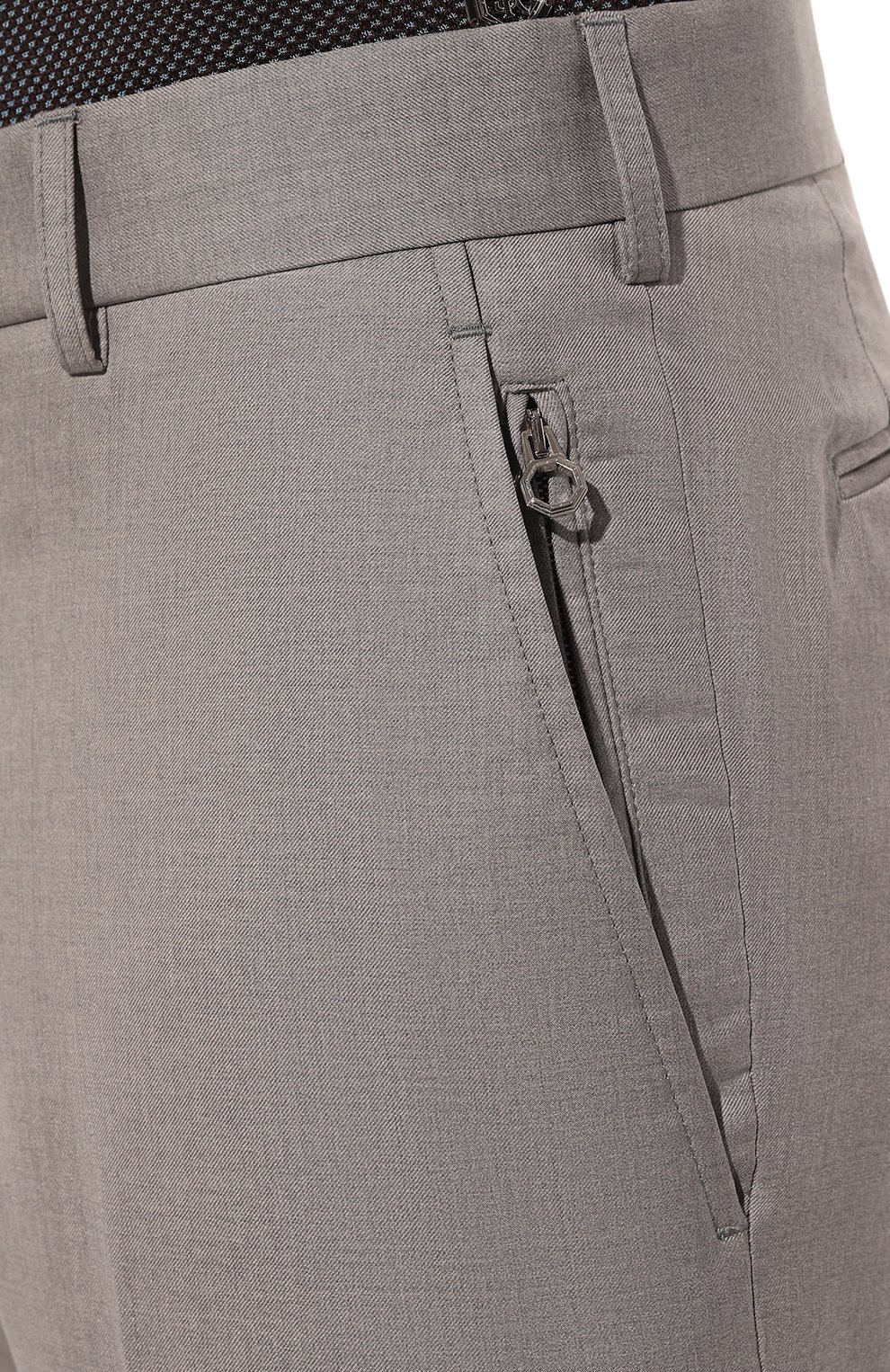 Брюки из шерсти и шелка STEFANO RICCI серого цвета по цене 122500 руб., арт. M5T22SR7T2/WK002H, фото 5 Брюки из шерсти и шелка STEFANO RICCI, арт. M5T22SR7T2/WK002H, фото 5