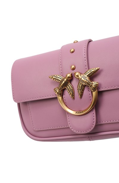 Сумка love one PINKO розового цвета по цене 28950 руб., арт. 100061/A0F1, фото 3 Сумка love one PINKO, арт. 100061/A0F1, фото 3