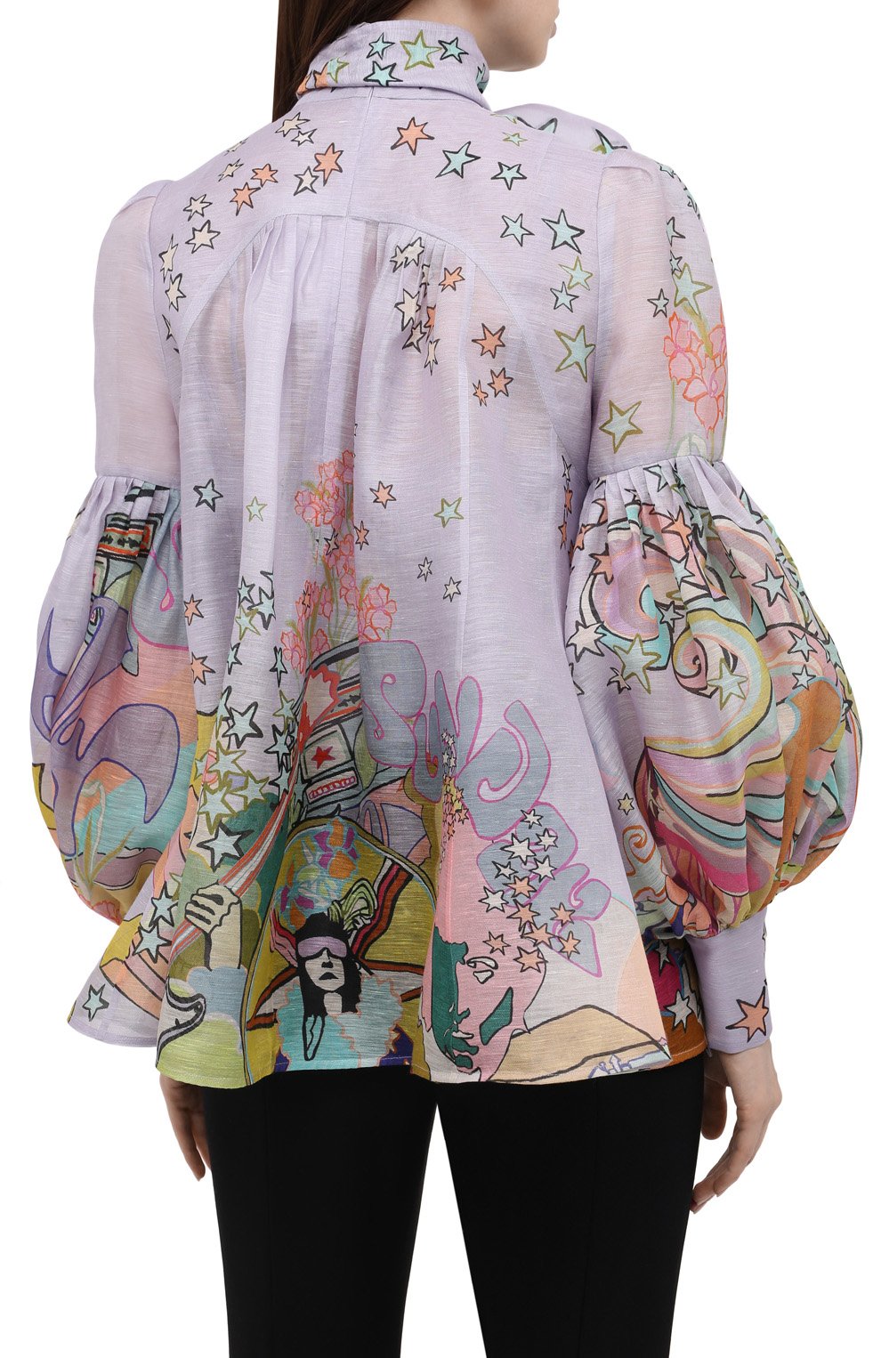 Блузка изо льна и шелка ZIMMERMANN, арт. 2012TC0N, фото 4