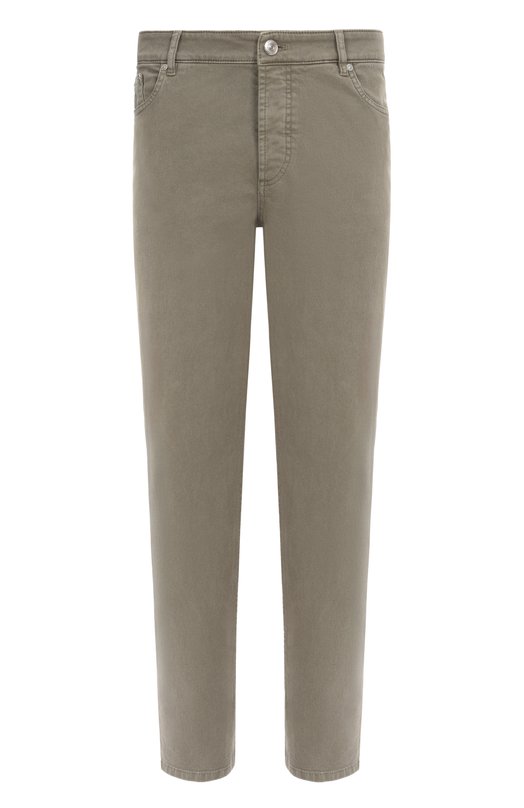 Джинсы Traditional Fit Brunello Cucinelli M277UD3210 Хаки M277UD3210