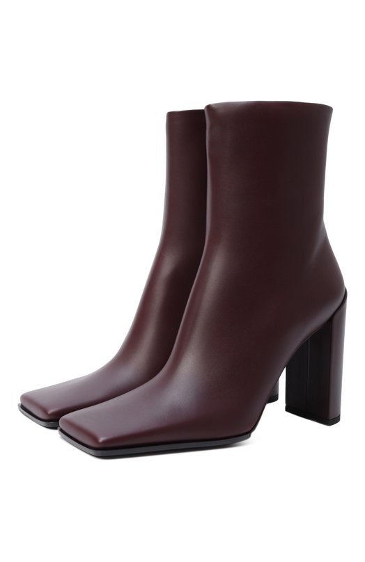 Кожаные ботильоны Alaia AA302005I052 Бордовый AA302005I052