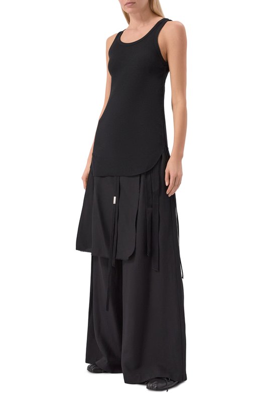 Хлопковая майка Ann Demeulemeester B0011982/FA659 Чёрный  B0011982/FA659 Фото 3