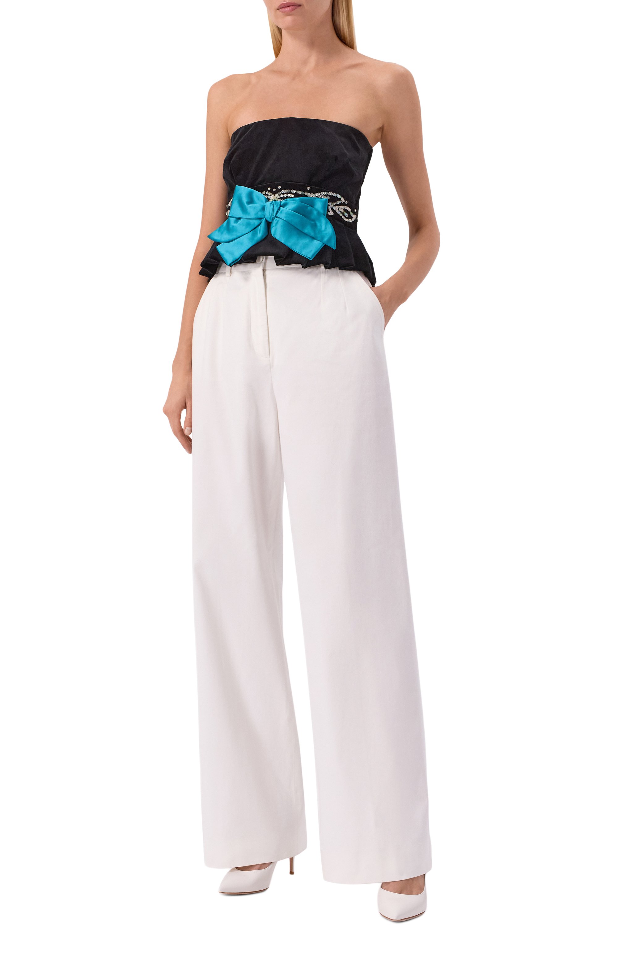 Бархатный топ VALENTINO, арт. 7B3AEAW0/905, фото 2