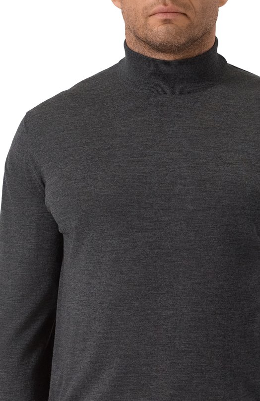 Шерстяная водолазка Kiton UMK0897 Серый  UMK0897 Фото 5